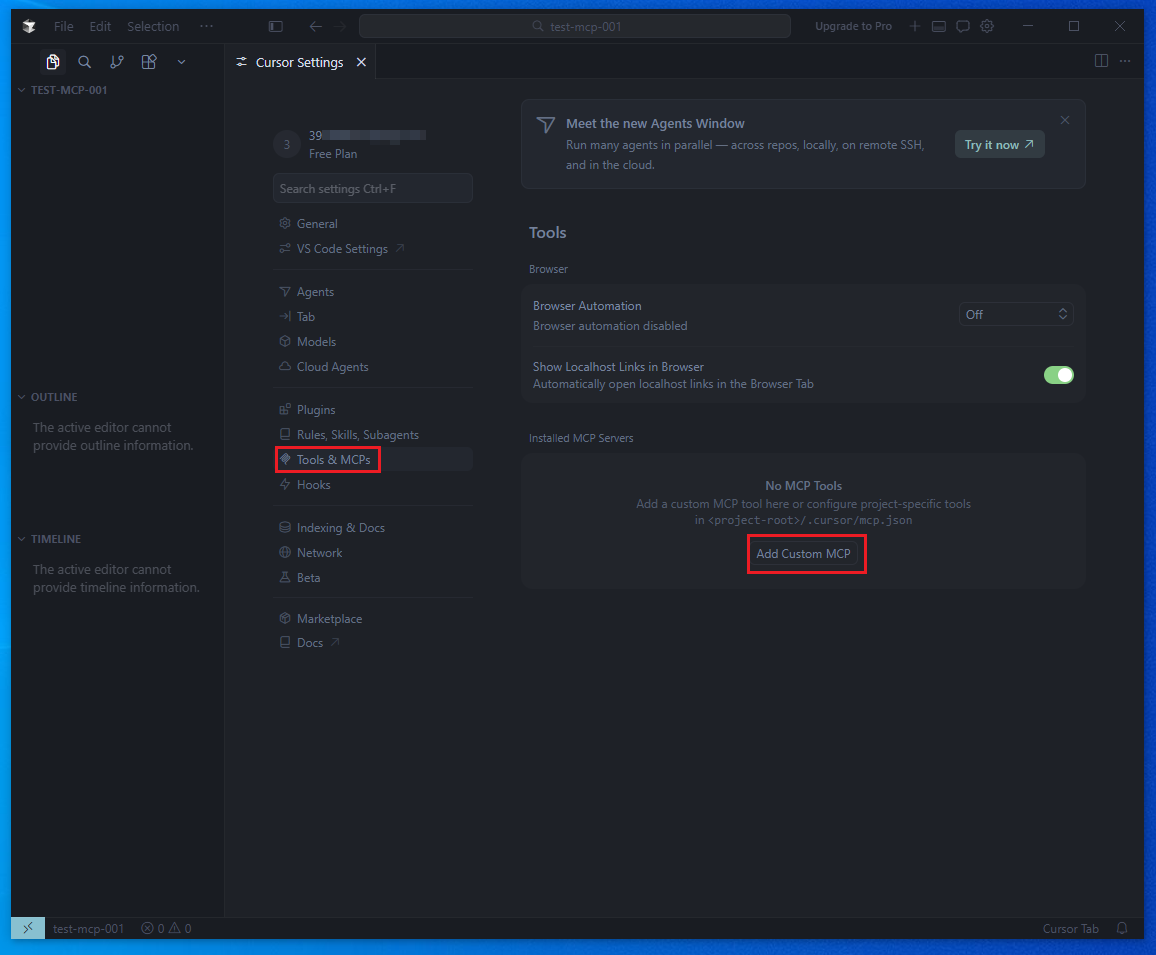 Cursor Add Custom MCP